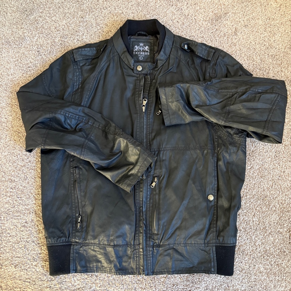 Express Men’s Black Bomber Jacket